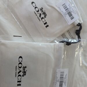 Coach White Canvas Logo Dust Bags (Set)